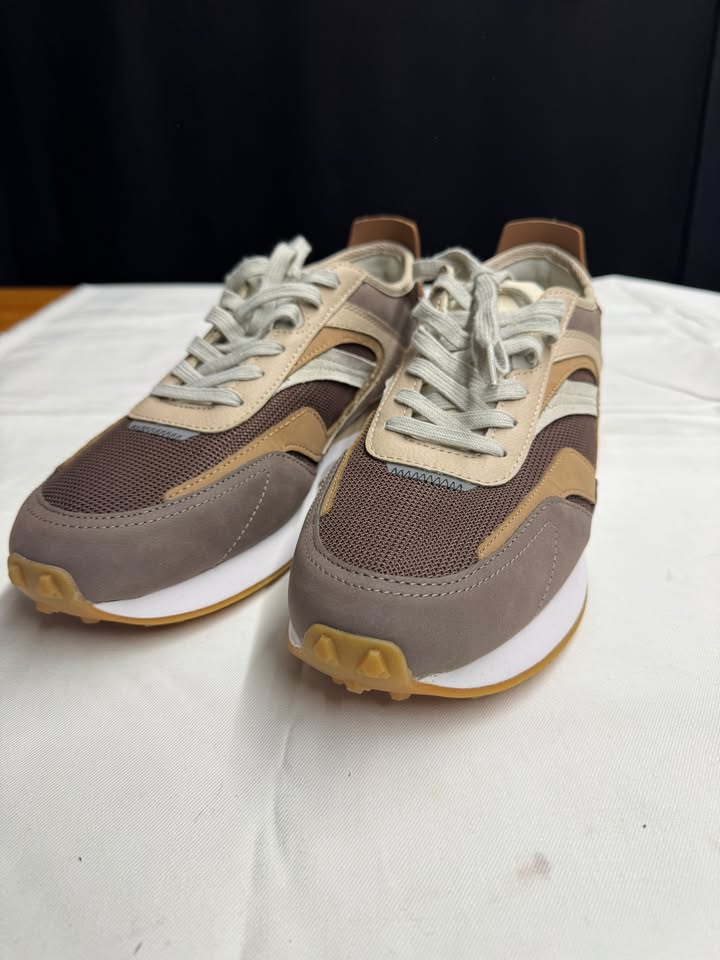 ZARA mens sneaker multi colour brown neutral EU 44/ AU& UK 10/ US 11