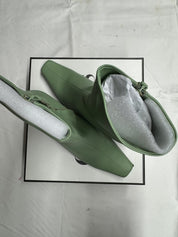 SENSO pistachio green leather kitten boot square toe EU 40/ AU 9