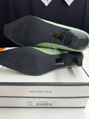 SENSO pistachio green leather kitten boot square toe EU 40/ AU 9