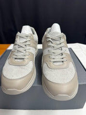 EVERLANE mens sneaker taupe grey leather suede US 11.5/ AU & UK 10.5