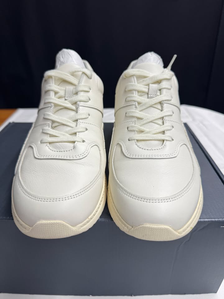 EVERLANE mens leather sneaker white cream US 12/ AU & UK 10