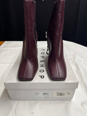 TOPSHOP Burgundy boot heels EU 39/US 8.5/ UK 6
