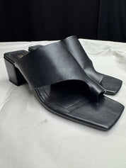 ZARA leather black mule EU41