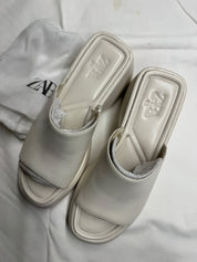 ZARA chunky beige sandal mule EU41