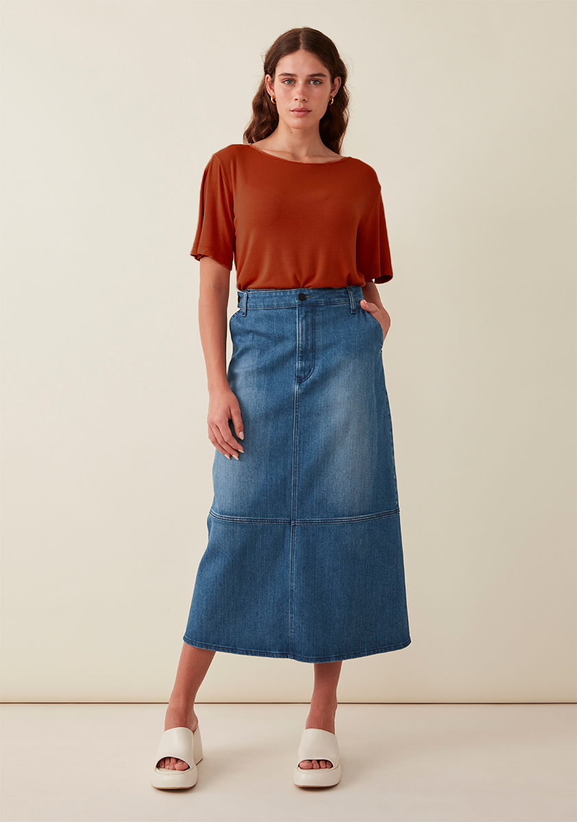 PENELOPE Skirt – Vintage Indigo